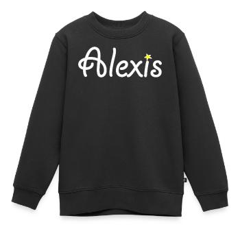 Alexis - Kids Premium Organic Sweatshirt - black - Front - AI Model Kid Female (0cm)