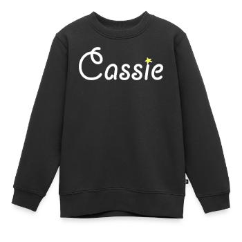 Cassie - Sweat Premium enfant bio - noir - Devant - AI Model Kid Female (0cm)