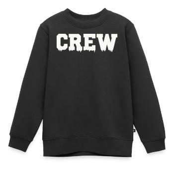 crew - Kinder Premium Organic Sweatshirt - Schwarz - Vorne - AI Model Kid Female (0cm)