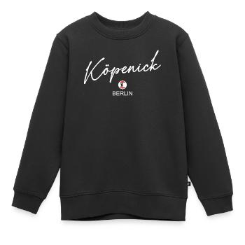 Köpenick - Berlin Flagge - Berliner Bär - Kinder Premium Organic Sweatshirt - Schwarz - Vorne - AI Model Kid Female (0cm)