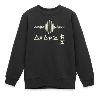 Quantenwellen und Unsicherheit - Kinder Premium Organic Sweatshirt - Schwarz - Vorne - AI Model Kid Female (0cm)