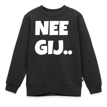 nein du - Kinder Premium Organic Sweatshirt - Schwarz - Vorne - AI Model Kid Female (0cm)