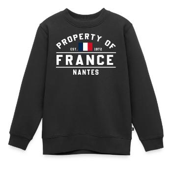 Französische Schutzrechte Nantes - Kinder Premium Organic Sweatshirt - Schwarz - Vorne - AI Model Kid Female (0cm)