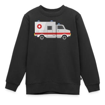 Ambulance - Sweat Premium enfant bio - noir - Devant - AI Model Kid Female (0cm)