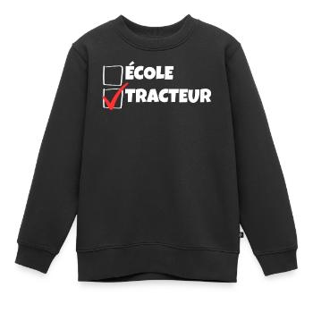 Kleiner Bauer Humor Traktor Kind - Kinder Premium Organic Sweatshirt - Schwarz - Vorne - AI Model Kid Female (0cm)