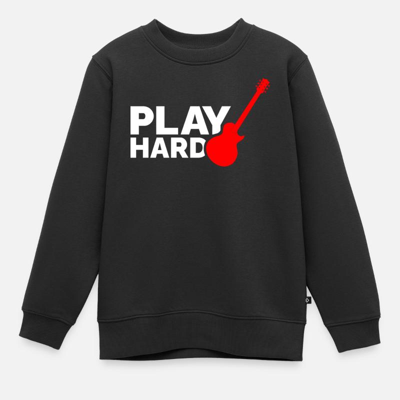 Play Hard - Kinder Premium Organic Sweatshirt - Schwarz