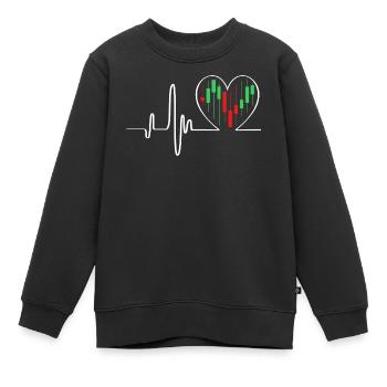Trading Finanzen Aktien Geld Bitcoin Kapital - Kinder Premium Organic Sweatshirt - Schwarz - Vorne - AI Model Kid Female (0cm)