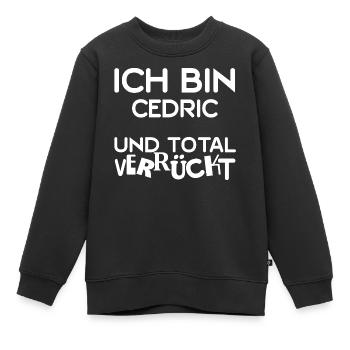 Cedric - Kinder Premium Organic Sweatshirt - Schwarz - Vorne - AI Model Kid Female (0cm)