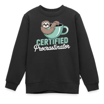 Faulheit Humor - Kinder Premium Organic Sweatshirt - Schwarz - Vorne - AI Model Kid Female (0cm)