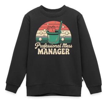 Haushalt Humor - Kinder Premium Organic Sweatshirt - Schwarz - Vorne - AI Model Kid Female (0cm)