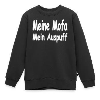 Mobylette - Sweat Premium enfant bio - noir - Devant - AI Model Kid Female (0cm)