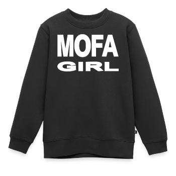 Mobylette - Sweat Premium enfant bio - noir - Devant - AI Model Kid Female (0cm)