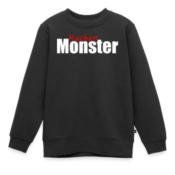 Kuchenmonster Feinschmecker Schlemmer Vielfraß - Kinder Premium Organic Sweatshirt - Schwarz - Vorne - AI Model Kid Female (0cm)