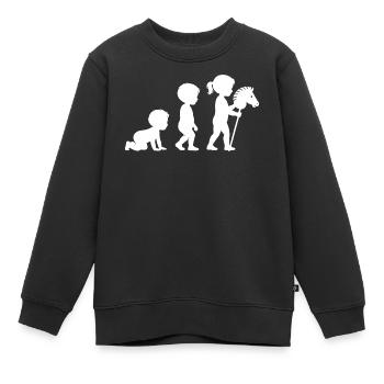 Hobby Horsing - Sweat Premium enfant bio - noir - Devant - AI Model Kid Female (0cm)
