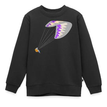 Parapente - Sweat Premium enfant bio - noir - Devant - AI Model Kid Female (0cm)