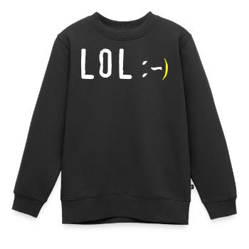 lol - Sweat Premium enfant bio - noir - Devant - AI Model Kid Female (0cm)