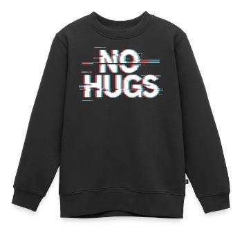 Pas de câlins s’il te plaît garde tes distances câlins antisociaux - Sweat Premium enfant bio - noir - Devant - AI Model Kid Female (0cm)