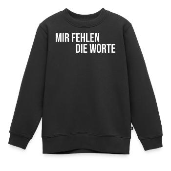 Mir fehlen die Worte - Kinder Premium Organic Sweatshirt - Schwarz - Vorne - AI Model Kid Female (0cm)