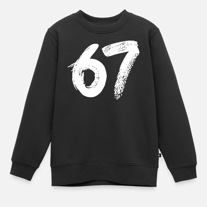 67 Weiße Farbe - Kinder Premium Organic Sweatshirt - Schwarz