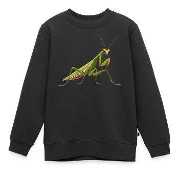 Mantes religieuses Mantes religieuses - Sweat Premium enfant bio - noir - Devant - AI Model Kid Female (0cm)