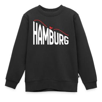 Hamburg - Kinder Premium Organic Sweatshirt - Schwarz - Vorne - AI Model Kid Female (0cm)