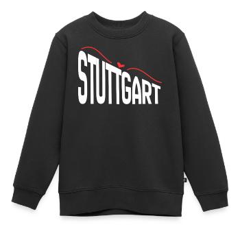 Stuttgart - Sweat Premium enfant bio - noir - Devant - AI Model Kid Female (0cm)