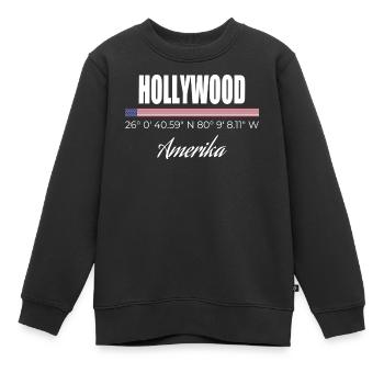 Hollywood - Kinder Premium Organic Sweatshirt - Schwarz - Vorne - AI Model Kid Female (0cm)