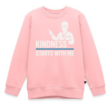 Sympathie anti-harcèlement, Lève-toi - Sweat Premium enfant bio - rose - Devant - AI Model Kid Female (0cm)