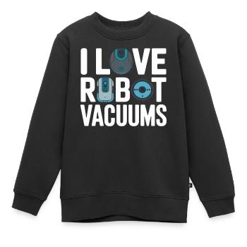 J’adore les aspirateurs robots aspirateurs robots - Sweat Premium enfant bio - noir - Devant - AI Model Kid Female (0cm)