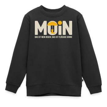 Motif solaire liquide Moonshade - Sweat Premium enfant bio - noir - Devant - AI Model Kid Female (0cm)