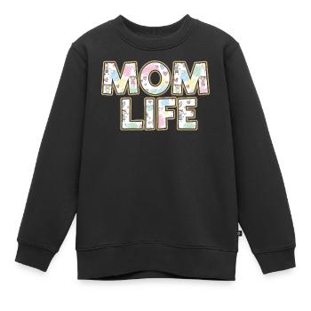 Mom Life Pastellherzen Scribble - Kinder Premium Organic Sweatshirt - Schwarz - Vorne - AI Model Kid Female (0cm)