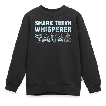 Dents de requin Dents de requin Dents de requin - Sweat Premium enfant bio - noir - Devant - AI Model Kid Female (0cm)