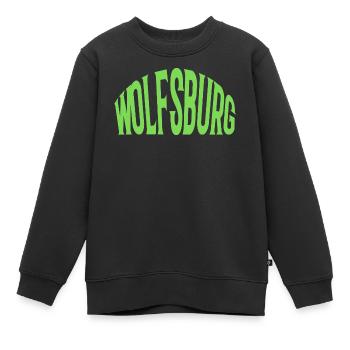 Wolfsburg - Kinder Premium Organic Sweatshirt - Schwarz - Vorne - AI Model Kid Female (0cm)