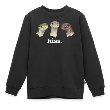 Schlangenzischen Lustiges Schlangenliebhaber Lusti - Kinder Premium Organic Sweatshirt - Schwarz - Vorne - AI Model Kid Female (0cm)