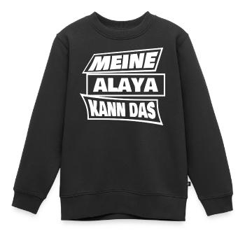 Alaya als Alaya - Kinder Premium Organic Sweatshirt - Schwarz - Vorne - AI Model Kid Female (0cm)