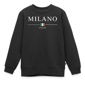 Milano italia - Kinder Premium Organic Sweatshirt - Schwarz - Vorne - AI Model Kid Female (0cm)