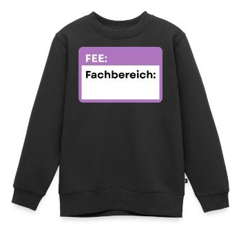 Fachbereich Schild Lila - Kinder Premium Organic Sweatshirt - Schwarz - Vorne - AI Model Kid Female (0cm)