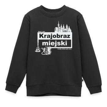 Stadtbild - polnisch - ready when you are - Kinder Premium Organic Sweatshirt - Schwarz - Vorne - AI Model Kid Female (0cm)