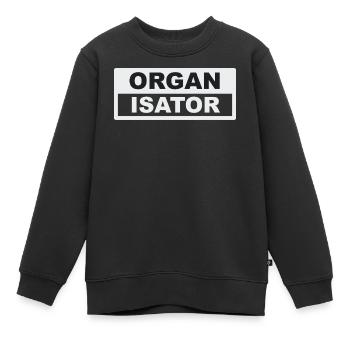 Organisator Typo-Kontrast - Kinder Premium Organic Sweatshirt - Schwarz - Vorne - AI Model Kid Female (0cm)