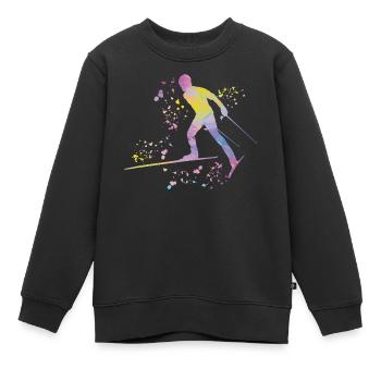 Ski de fond Ski de fond - Sweat Premium enfant bio - noir - Devant - AI Model Kid Female (0cm)