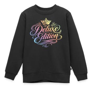 Édition Deluxe Crown - Sweat Premium enfant bio - noir - Devant - AI Model Kid Female (0cm)