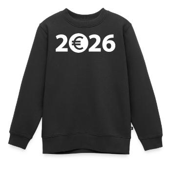 Euro 2026, Milliardaire, Millionnaire, Profit - Sweat Premium enfant bio - noir - Devant - AI Model Kid Female (0cm)