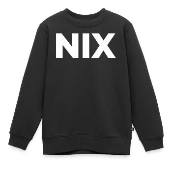 Rien – juste rien | Rien du tout | Don - Sweat Premium enfant bio - noir - Devant - AI Model Kid Female (0cm)