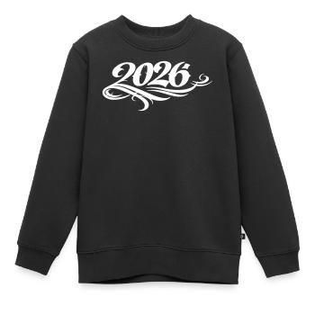 2026 Jahr - Kinder Premium Organic Sweatshirt - Schwarz - Vorne - AI Model Kid Female (0cm)