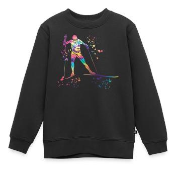 Ski de fond Ski de fond - Sweat Premium enfant bio - noir - Devant - AI Model Kid Female (0cm)