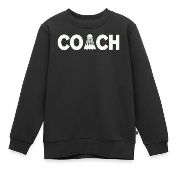 Federball Coach - Kinder Premium Organic Sweatshirt - Schwarz - Vorne - AI Model Kid Female (0cm)