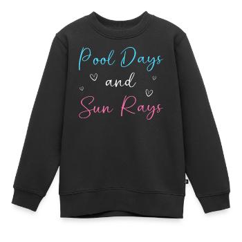 Pool Party - Kinder Premium Organic Sweatshirt - Schwarz - Vorne - AI Model Kid Female (0cm)