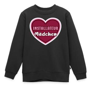 Installateur Mädchen Kind Installateure Azubine - Kinder Premium Organic Sweatshirt - Schwarz - Vorne - AI Model Kid Female (0cm)