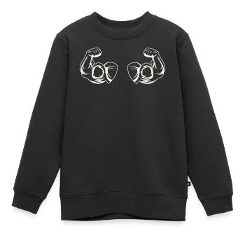 Biceps Fitness - Sweat Premium enfant bio - noir - Devant - AI Model Kid Female (0cm)