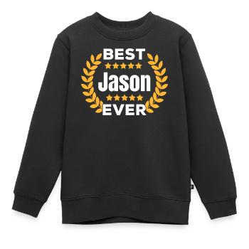 Meilleur cadeau de nom de légende Jason de tous les temps - Sweat Premium enfant bio - noir - Devant - AI Model Kid Female (0cm)